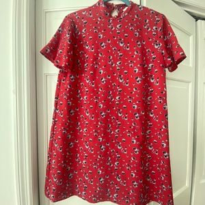 Comfy red floral mini